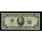 Распродажа коллекции от 1 рубля!!! МЦ. США 20 долларов 1999г. Серия B 44428757 G