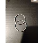 Серьги колечки серебряные