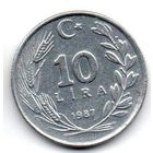 ТУРЕЦКАЯ РЕСПУБЛИКА  10 ЛИР 1987.