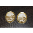 Фарфоровые, настенные, декоративные, миниатюрные панно, 2 шт, клеймо, Германия.