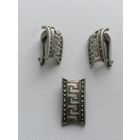 Комплект кулон и серьги серебро 925 пробы