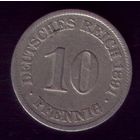 10 пфеннигов 1891 год А Германия