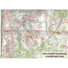 Карта Москва.  Схема маршрутов автобусов и маршрутных такси. Схема маршрутов троллейбусов и трамваев, стоянки легковых такси