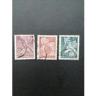 Польша 1949 Полная серия марок "Известные поляки" (гашение без клея, следы от наклеек) Mi.536-538 каталог 10.00 евро