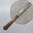 Нож столовый, около 1860г. Франция. Ручка СЕРЕБРО В ЗОЛОТЕ с 1 рубля. ИЗЯЩНЫЙ