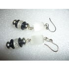 Редкие Серьги Атласное Стекло 50-ые Старая Чехия