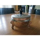 Красивая винтажная горчичница, солонка, икорница. СССР, вторая половина прошлого века.