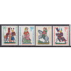 Лошади всадники фауна герб искусство Миннезингеры Лихтенштейн 1963 год Лот 5 ПОЛНАЯ СЕРИЯ МЕНЕЕЕ 30 % от каталога по курсу 3 р