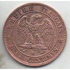 ФРАНЦУЗСКАЯ ИМПЕРИЯ. 2 САНТИМА 1862 К /БОРДО/. НЕЧАСТАЯ