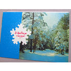 С020-5802 Открытка Новый год Художник Квасков Фото Минкович 1972 Приглашение на Новогоднюю елку 29 декабря 1972 года