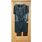 Платье женское черное с комбинированной экокожей. Состояние отличное.