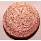 2 копейки 1757 , нечастая чеканка , всадник без головы