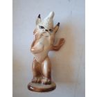Фарфоровая статуэтка рысь  20 см