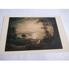 Открытка 1985г. Неизвестный художник. Вид Балаклавской бухты.