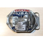 Тяжёлая, металлическая пряга "TRUCKING USA", размер 8.5*6.5 см., клейма.