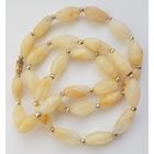 Бусы. Камень. 70-е годы, СССР.  Длина 53 см