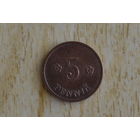 Финляндия 5 пенни 1938 с 1 руб