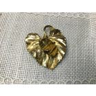 Брошь Лист Кувшинки Нат камень Германия винтаж