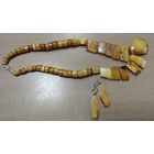 Бусы 21см. + серьги. Янтарь. СССР. Винтаж