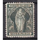 9.BrKCI. Великобритания. Колонии. Виргинские острова. Святая Урсула. 1899 г. 7P. Mi.#23.