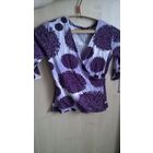 Блузка бело - фиолетовая p-p 44-48, рост 160 - 165