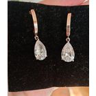 Серьги "Фея Грейс" серебро 925пр., золото 375пр.