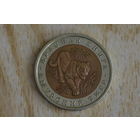 Россия 10 рублей 1992 Амурский тигр с 1 руб