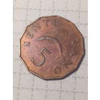 5 центов Танзания 1975 год
