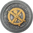 RARE Острова кука 20 долларов 2023г. "Антикитерский механизм". Gilded. Монета в капсуле; шикарном подарочном футляре; номерной сертификат; коробка. СЕРЕБРО 93,30гр.(3 oz).