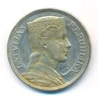 Латвия 5 лат 1929 г. Ag _состояние XF/аUNC