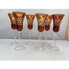 Бокалы красное стекло