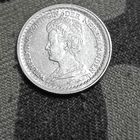10 центов(1918г.) Вильгельмина.Нидерланды.Серебро.