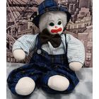 Кукла Клоун. 30 см. Тело мягкое, голова - фарфоровая.