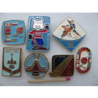 Значки. Чемпионат мира по хоккею. Москва. 1986 г. цена за 1 шт.