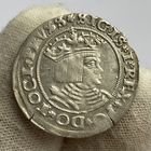 Грош 1528 г., Торунь, Польша-Пруссия, Сигизмунд I Старый. Редкий и красивый! Штемпельный блеск, центровка, прочекан!