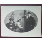 Фото двух мужчин и женщины. г. Майкоп. До 1917 г. 9х11,5 см