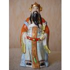 Красивая фарфоровая статуэтка "Бог процветания и достатка Лусин". Старый китайский фарфор.