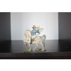 Металлическая фигурка "Всадник на коне с трубой", высота 8,9 см.