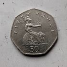 50 пенсов 2002 года Великобритания. Королева Елизавета 2.