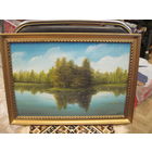 Пейзаж на холсте в пластиковой раме 47,5х33,5 см.