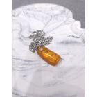 Кулон из натурального янтаря с цепочкой (3)