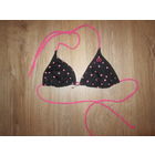 Верх от купальника, р.М. Лиф купальный, черный в горошек.