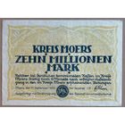 Германия 10 миллионов 10000000 марок 1923 г Мёрс (Moers)