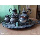 Сервиз Англия,  медь с посеребрением, 6 предметов.
