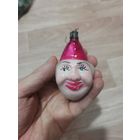Советская елочная игрушка голова клоуна