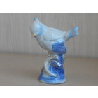 Статуэтка "Синица хохлатая" Гжель 1960-70г.