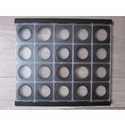 ПЛАНШЕТ С КАПСУЛАМИ НА ЮБИЛЕЙНЫЕ РУБЛИ и ТРОЙКИ СССР.(20-ШТ).