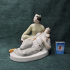 Старт с 1 Рубля !!! Статуэтка СССР САНИТАРКА медсестра Раненный солдат Городница Редкость!!! Агитация