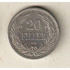 Венгрия 20 филлер 1893