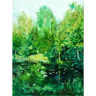 А. Серпин. Тихое место, лебеди. Окрестности Вилейки. 2025. х,м. 40х30.